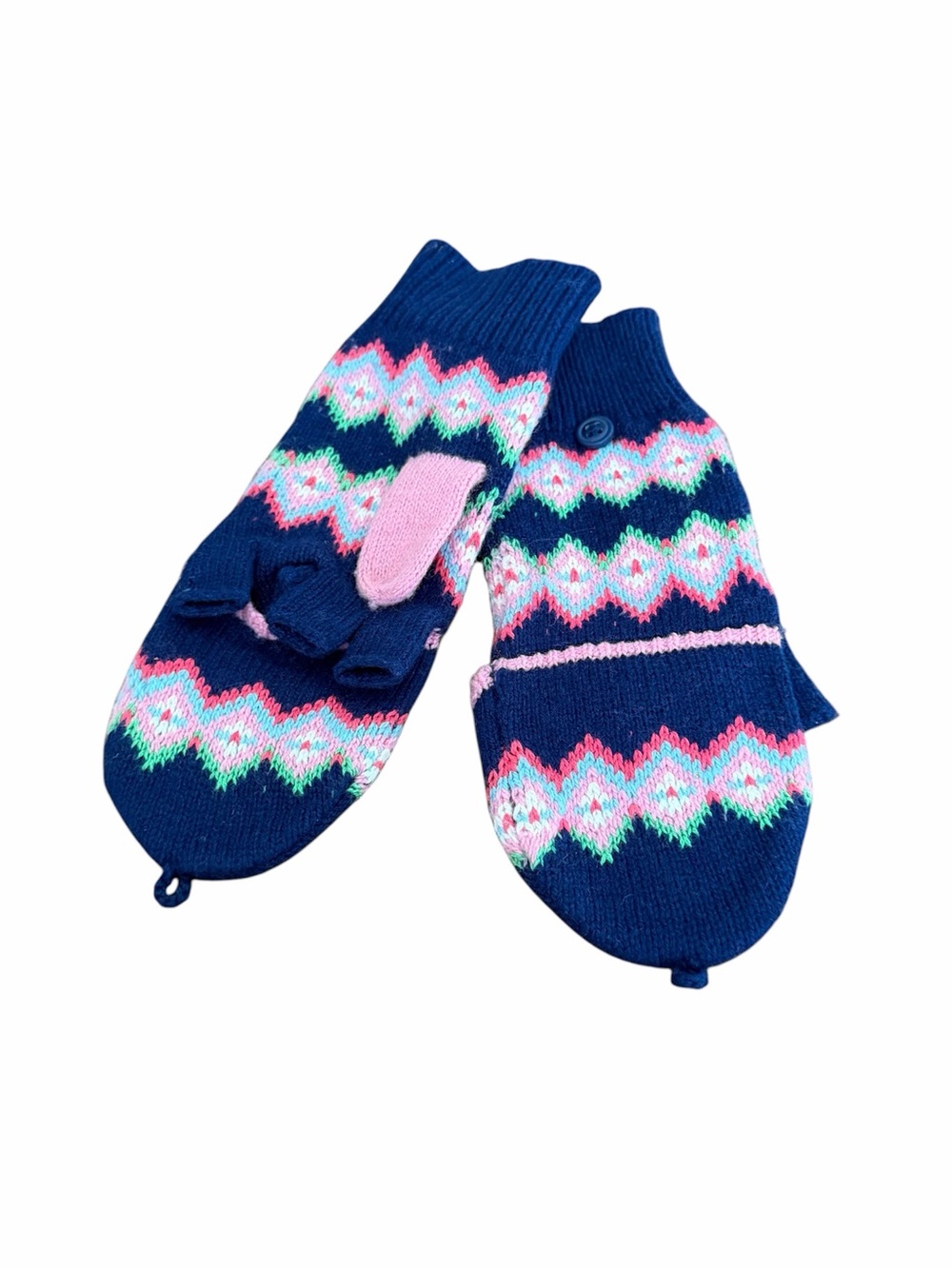 Mini Boden (5|7y) Fair Isle  Flip-Top Mittens